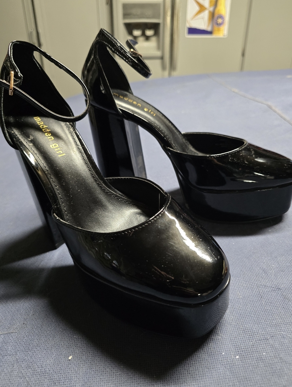 Steve Madden Black Platform Heels
